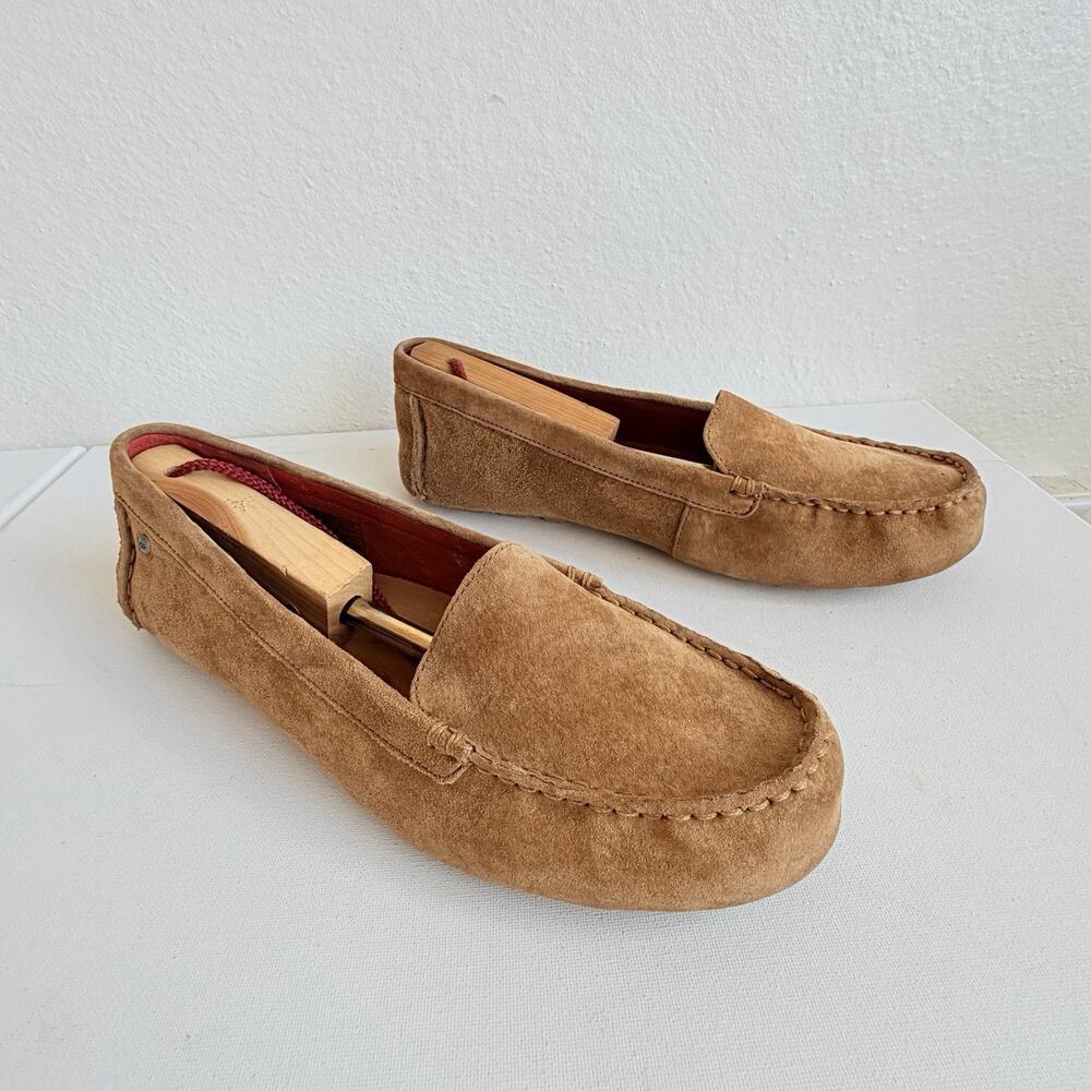 UGG Milana Suede Loafers Chestnut Brown Driving Mocs Women’s Size 9 Prep Revival